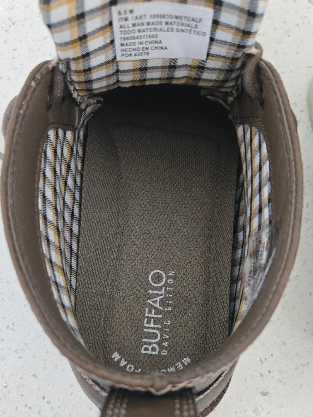 Buffalo David Bitton Men's Dark Brown Leather Chukka Boots with Tan Logo Patch